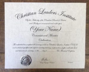 Ordination Certificate (Without Package)