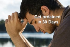 get ordained in 30 days