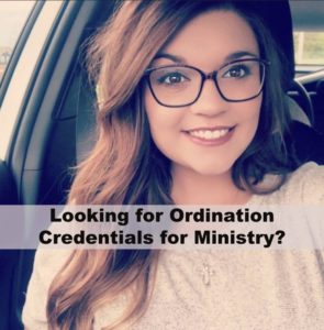 Ordination Credentials for Ministry