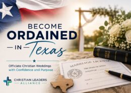 Become ordained in Texas to officiate Christian weddings