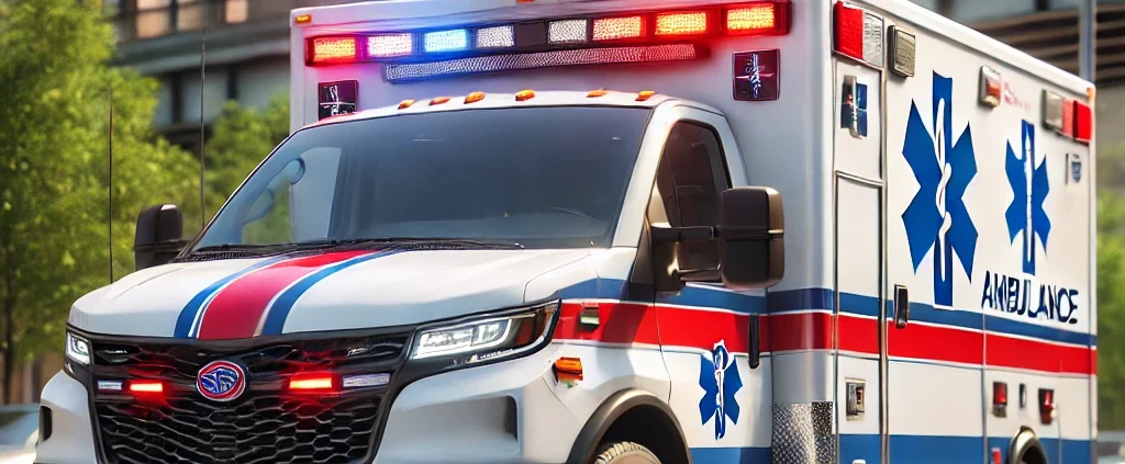 Fire/Ems truck indicating an emergency for the chaplain.