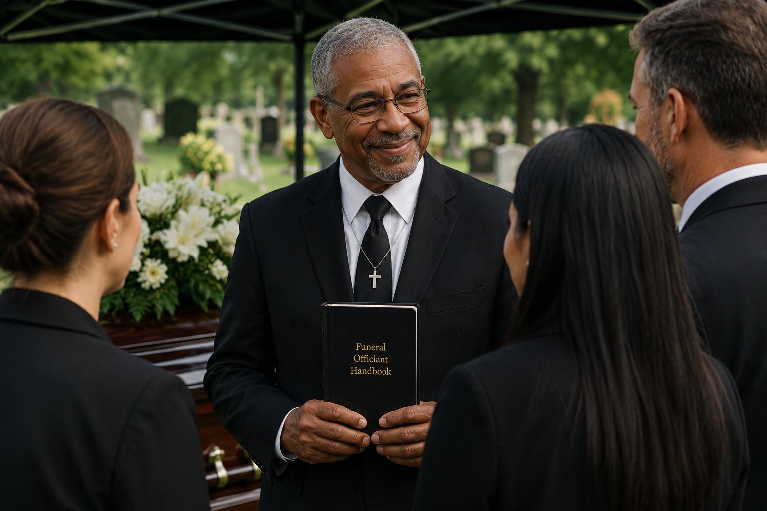 Christian officiant leading a sacred ministry ceremony