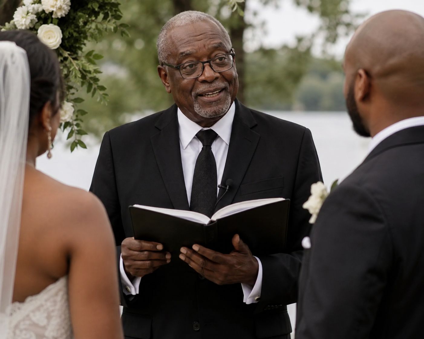 Christian wedding officiant preparing to lead a wedding ceremony through Wedding Officiant Ordination training