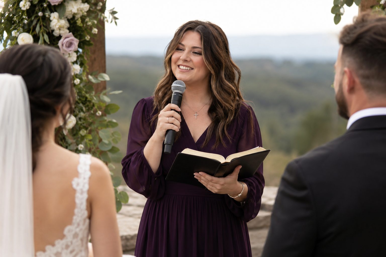 Christian officiant preparing for ministry service