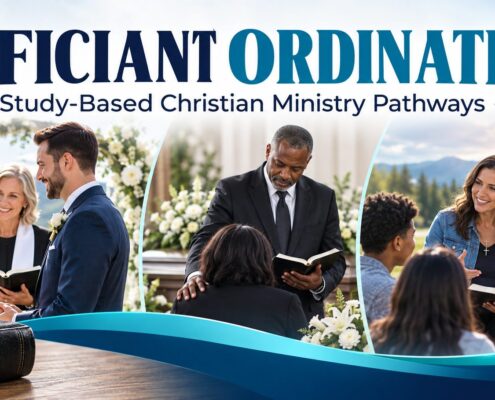 Officiant Ordination pathways for Christian wedding, funeral, and ministry officiants